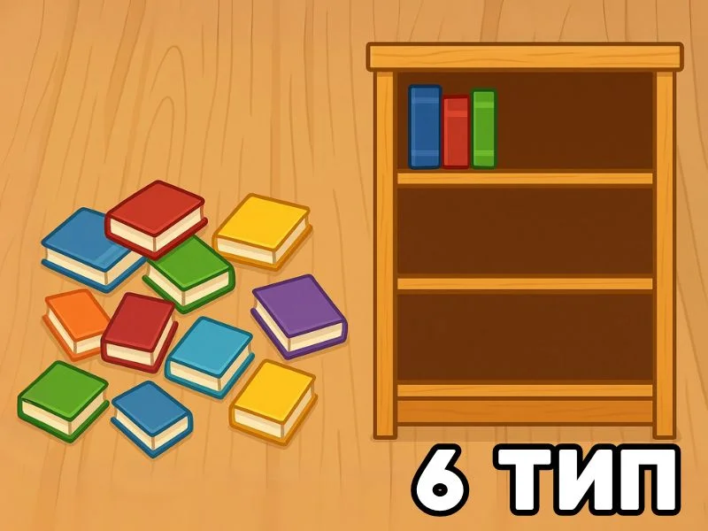 6 тип ссс - Книги по полочкам превью игры для логопеда