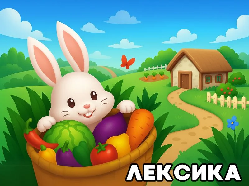 Игра - Овощи и фрукты превью игры для логопеда