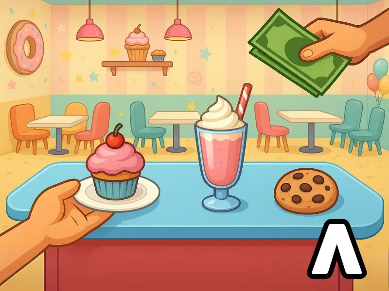 Л - Продавец сладостей превью игры для логопеда