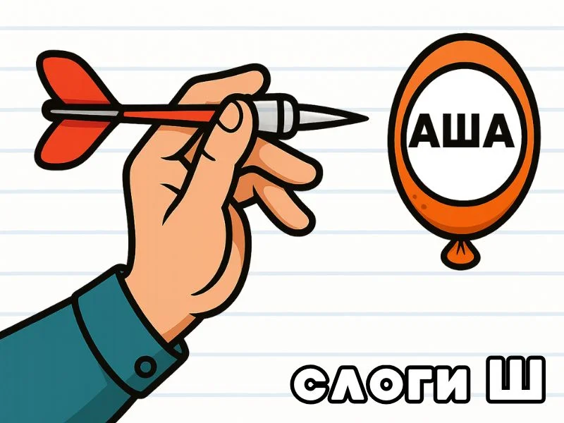 Ш слоги - Шарикострел превью игры для логопеда