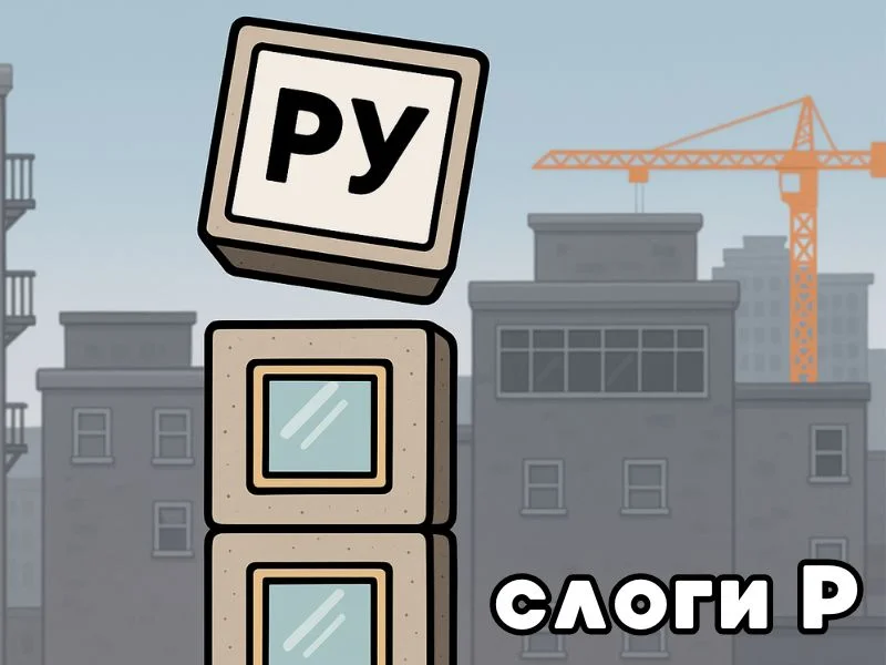 Р и Рь слоги - Слогобашня превью игры для логопеда