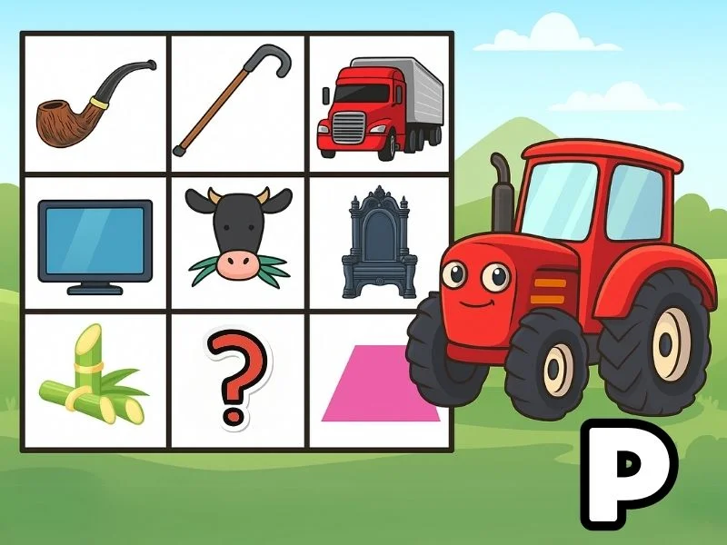 Р в сочетании ТР - Координатный поиск превью игры для логопеда