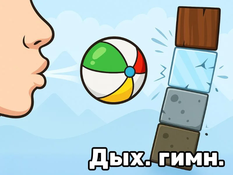 Сдуй мяч превью игры для логопеда