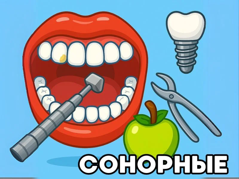 Сонорные - Стоматолог превью игры для логопеда